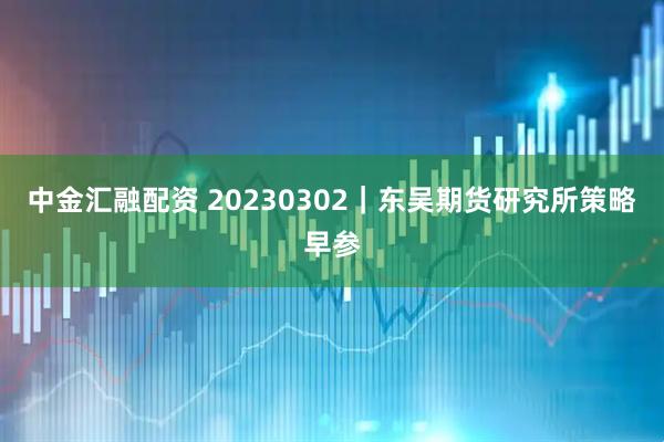 中金汇融配资 20230302｜东吴期货研究所策略早参