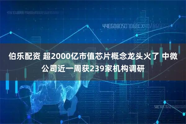 伯乐配资 超2000亿市值芯片概念龙头火了 中微公司近一周获239家机构调研